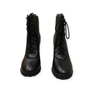 SEVEN DIALS Womens Black Ribbed Ankle Boots 11M